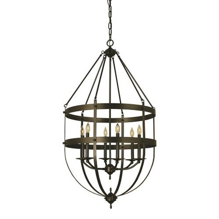 6-Light Brushed Nickel Hannover Foyer Chandelier